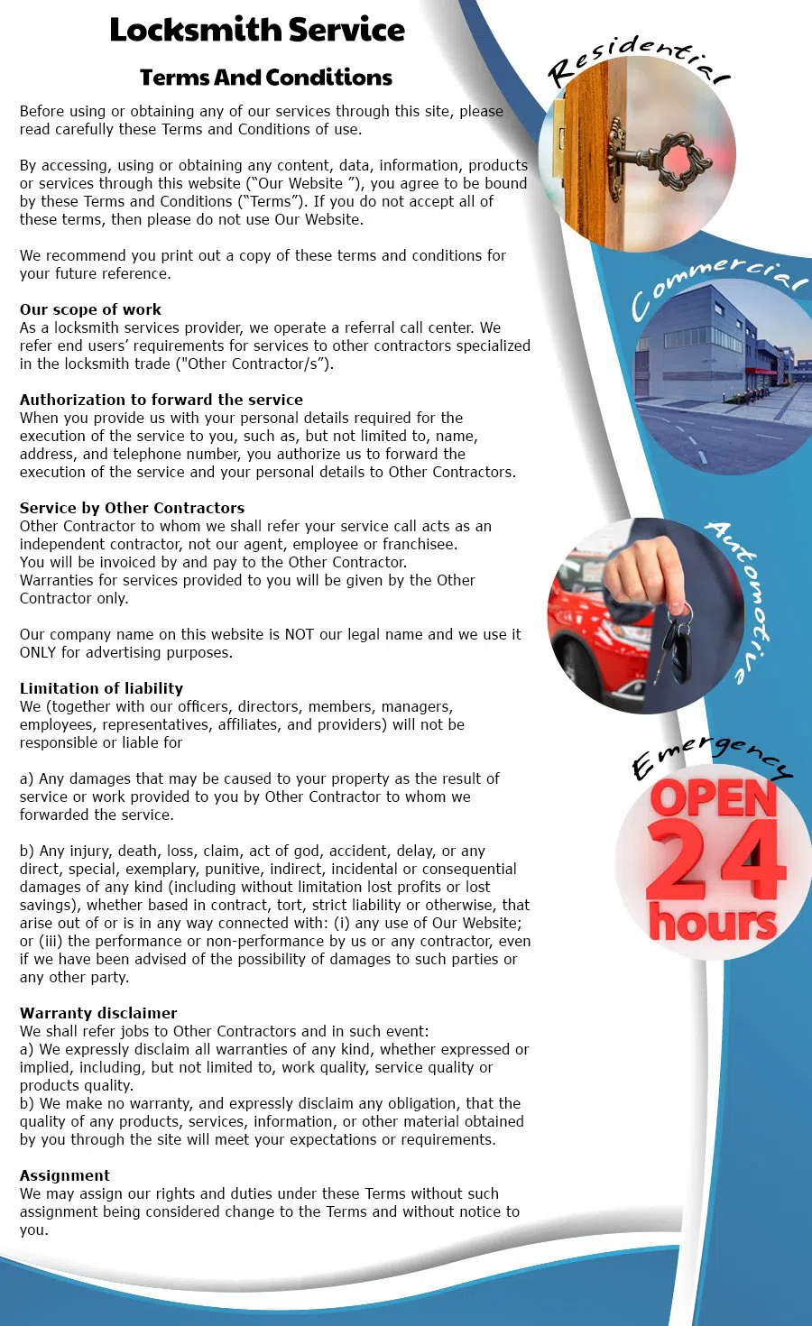 Community Locksmith Store Phoenix, AZ 480-612-9222 - terms-ls